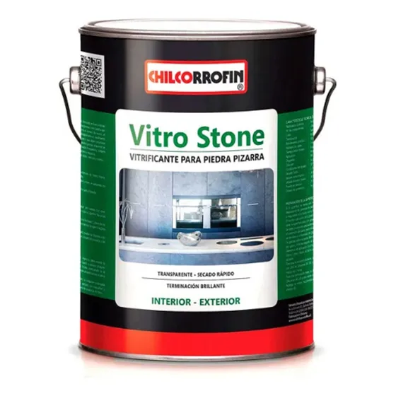 Esmalte Barniz Mate Vitro Stone 1gl Chilcorrofin Color Gris