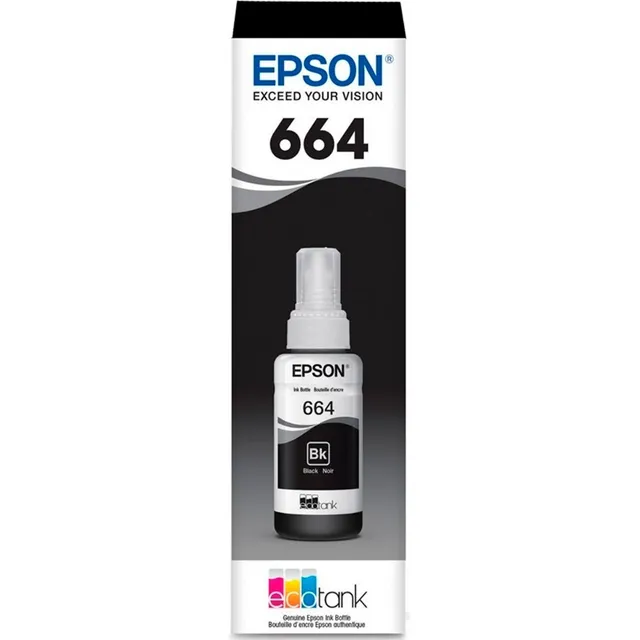 Botella Tinta Epson T664 L310 L380 L375 L395 L575 L1300 Negr