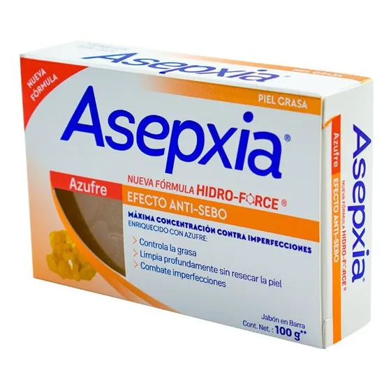 Jabon Facial Barra Limpiadora Asepxia Azufre Piel Grasosa