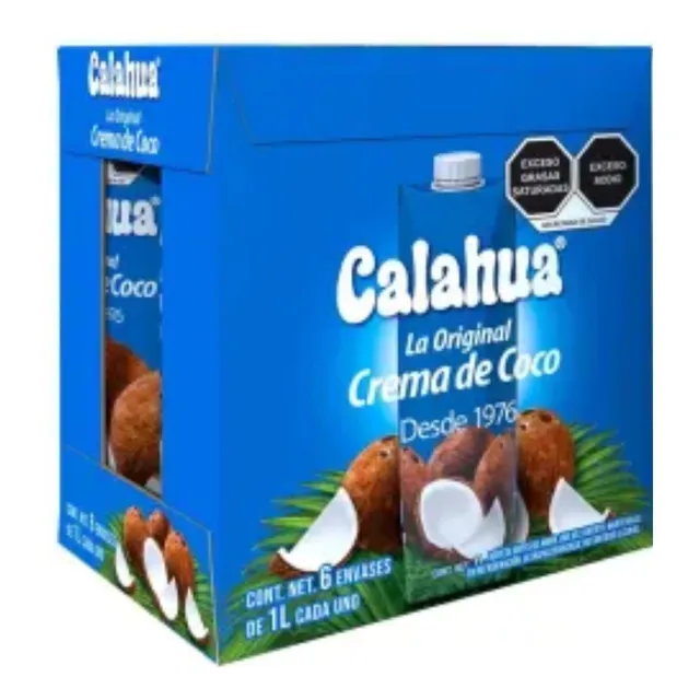 Crema De Coco Calahua 6 Pack De 1 L C/u
