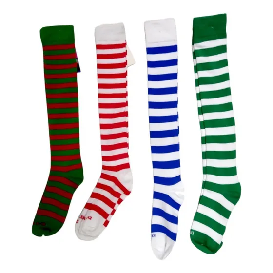 Calceta A Rayas Larga Navidad Para Niño Varios Modelos