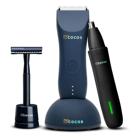 Kit Rasuradora, Trimmer + Safety - Perfect Trio Mycocos® Color Azul