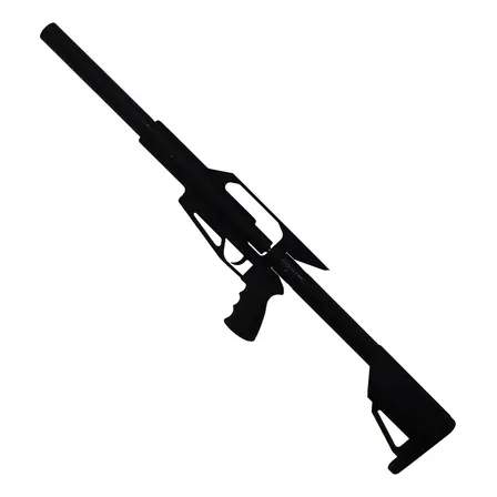 Carabina Pcp Custom Carcará 5.5mm Preta Com Silenciador Preto 5.5 Mm
