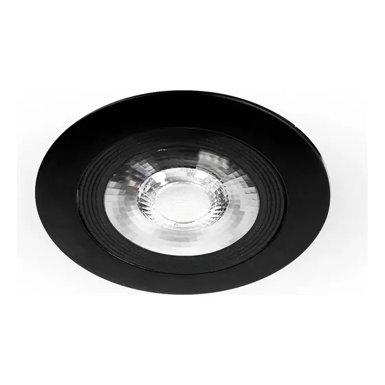 Spot Dicroico Ojo De Buey Led Integrado Redondo Negro