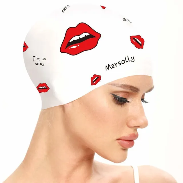 Gorro Natacion Silicona Para Dama Impermeable Pelo Largo 7v