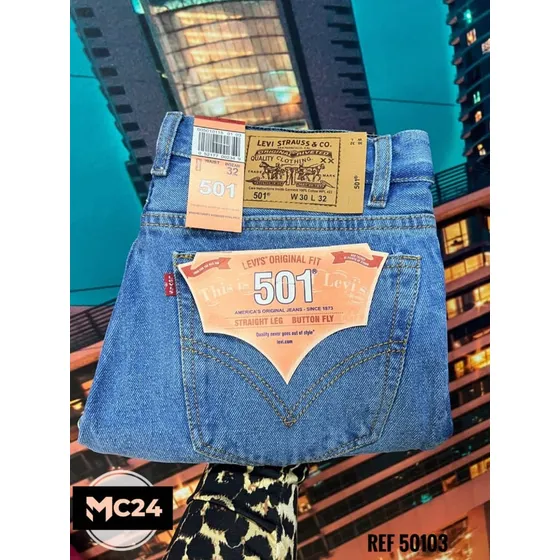 Pantalones Levi's 501 Caballeros Clásicos Tela Rígida Import