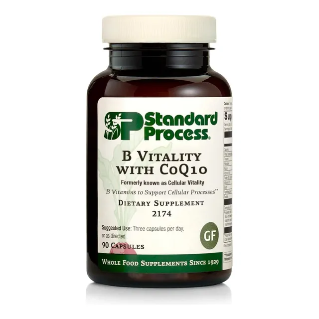 Vitamina B Vitalidad Con Coq10 Standard Process 90 Cápsulas Sin Sabor