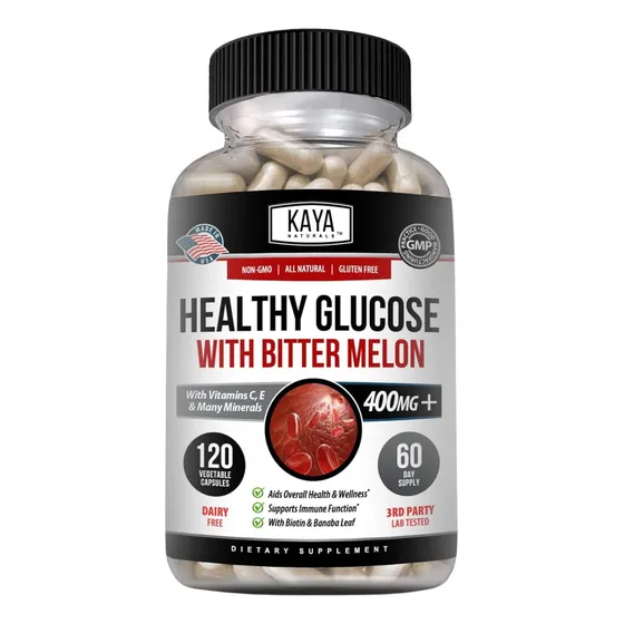 Suplemento Kaya Naturals Healthy Gluco Con Melón Amargo 120