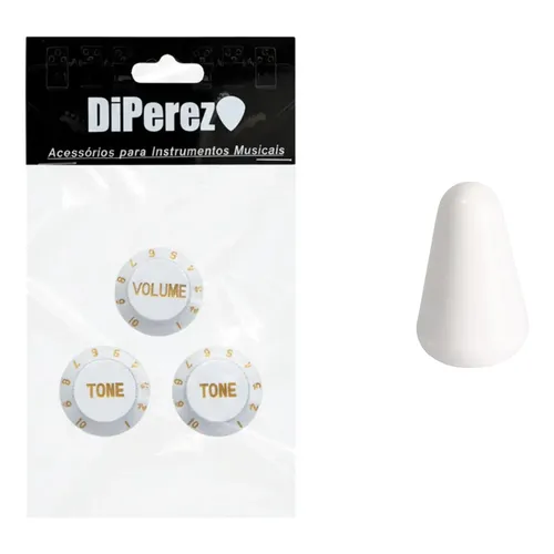 NOZZO EFFECTS BASS MAGNAPINNA グライコ　フィルター Knob Jazz Bass Branco 3 Peças Ronsani Plástico Para Contrabaixo