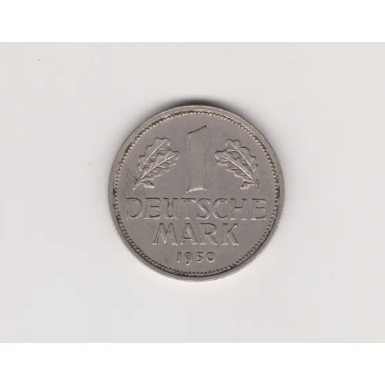 Moneda Alemania 1 Marco Año 1950 J Muy Buena +