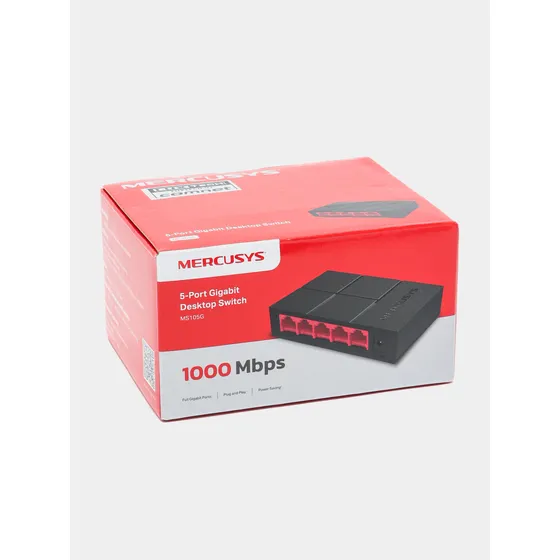 Switch Desktop 5 Puertos 10/100/1000 Mbps Ms105g Mercusys 