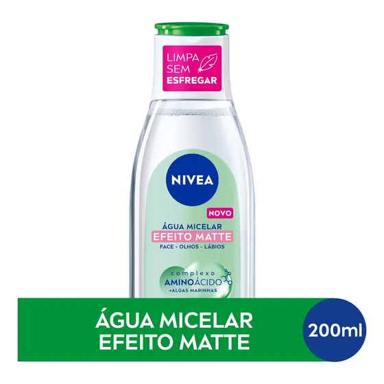 Nivea Água Micelar Facial Solução de Limpeza 7 em 1 Efeito Matte 200ml