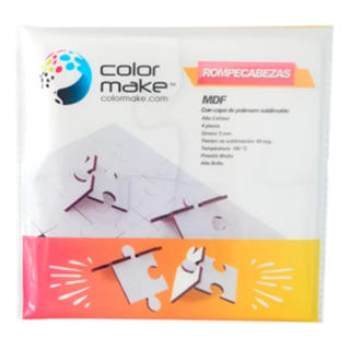 Rompecabezas Mdf 4 Pz Para Ensamblar 16 X 16 Cm Color Make Rompecabezas Mdf 4 Pz Para Ensamblar 16 X 16 Cm Color Make