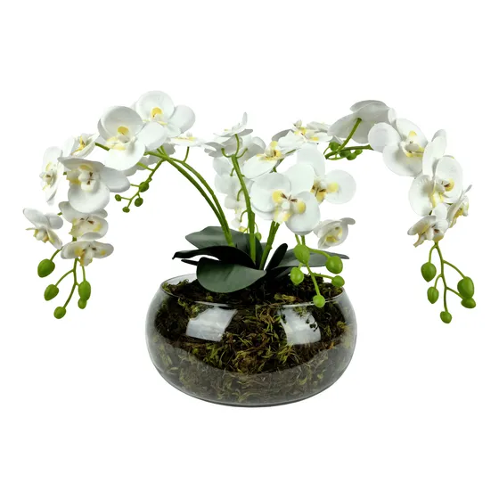 Arranjo Orquidea Flores Artificial Decorativa Centro De Mesa