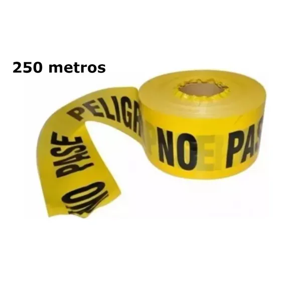 Cinta De Seguridad Amarilla (rollo 300 Mt.) Mayor Detal Gu.