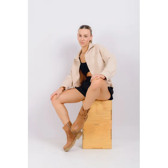 Borcego Plataforma  Urbano Moda Mujer Cuero - Art Runa -