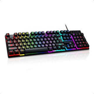 Teclado Gamer Semi Mecânico Led Rgb Abnt2 Usb Pc Computador Teclado Gamer Semi Mecânico Led Rgb Abnt2 Usb Pc Computador