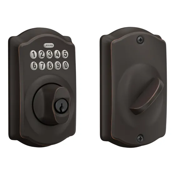 Cerrojo De Seguridad Camelot Be365 Con Teclado Bronzo Enveje