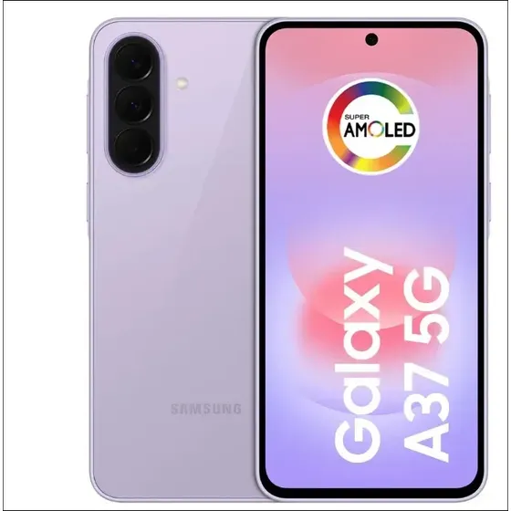 Teléfono celular Samsung Galaxy A37 5G de 128 GB, 6 GB de RAM, cámara lavanda de 50 MP