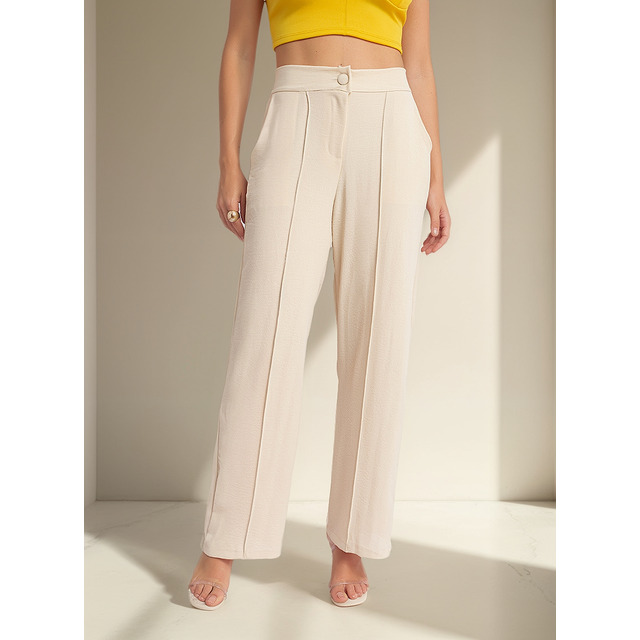 Calça Feminina Pantalona Social Alfaiataria Cós Alto Duna Calça Feminina Pantalona Social Alfaiataria Cós Alto Duna