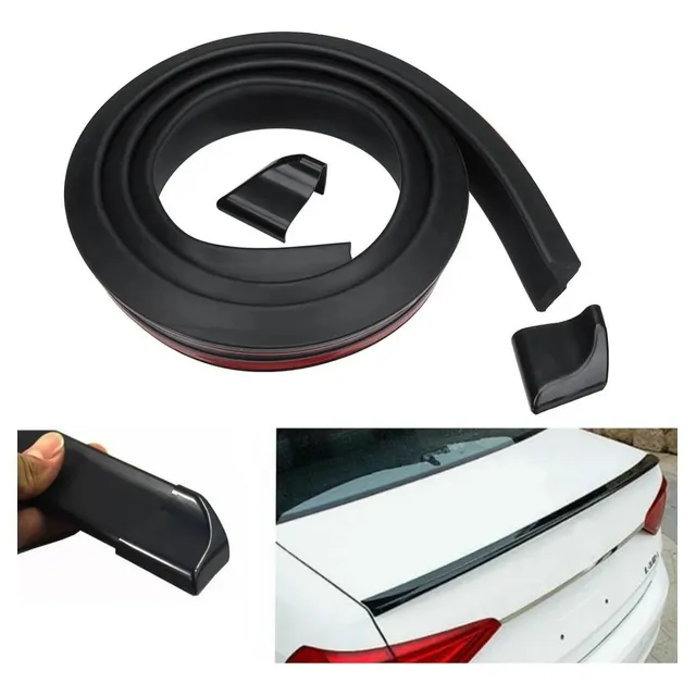 Spoiler Aleron Universal Negro Mate De Goma 4.5cm Moldeable