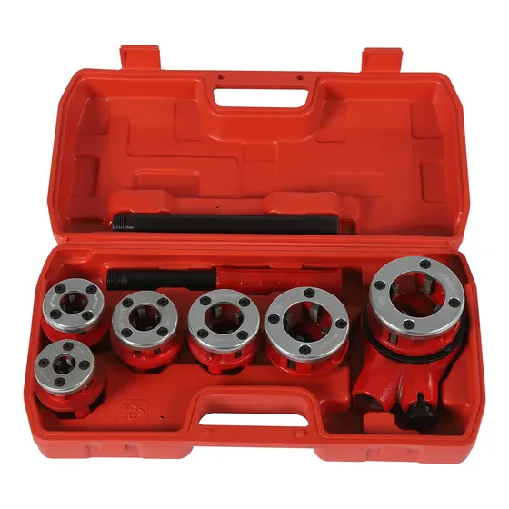 Set Juego De Terrajas Manual Para Tubo 6 Piezas 1/2 - 1 1/4 Color Rojo