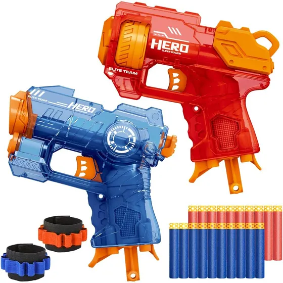 Banvih 2 Pack Mini Blaster Guns Set Para Nerf, Pequeña P...