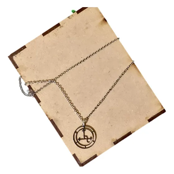 Collar Y Dije En Acero Inoxidable Lilith Cll1137 Full Sigil