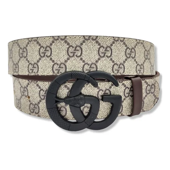 Cinturon Gucci Moda Gg Unisex Grabado Marmont Café