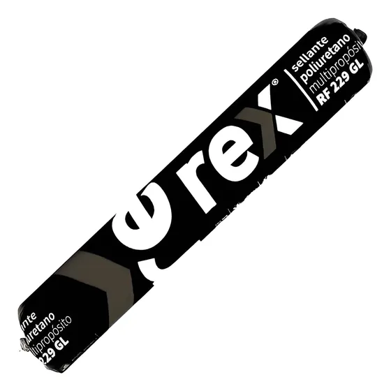 Sellante Poliuretano Pu Negro 600 Ml Recarga Rex