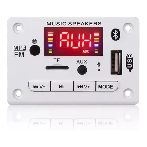 Modulo C Lector De Memorias Usb, Sd  Bluetooth, Fm  Control