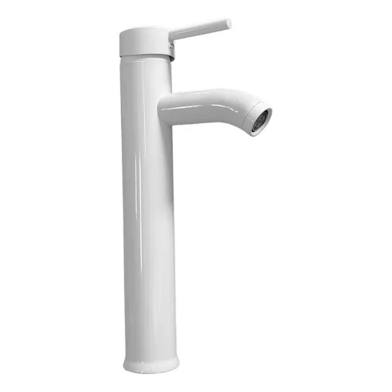 Mezcladora Color Blanco Monomando Para Lavabo Meer Acabado Brillante