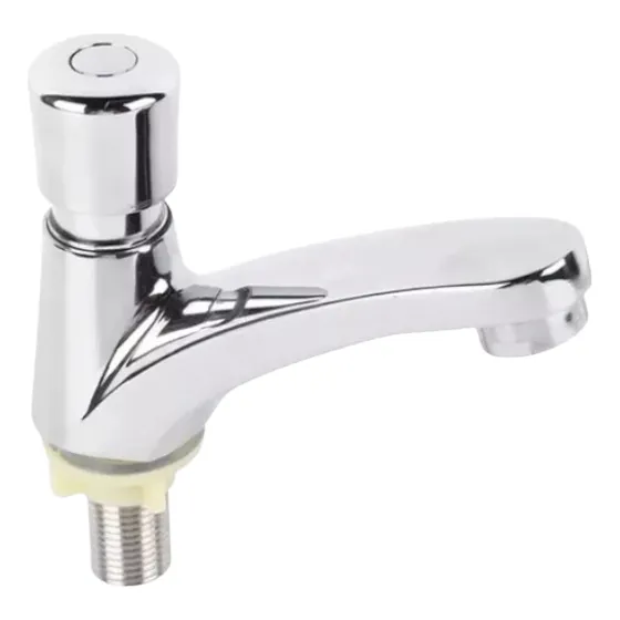 Llave Para Lavamanos Push Botton Acero Inox