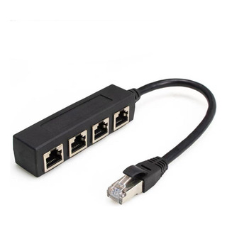 Adaptador De Cable Ethernet Rj45 De Uno A Cuatro Divisores Adaptador De Cable Ethernet Rj45 De Uno A Cuatro Divisores