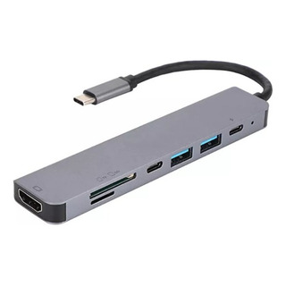Hub Adaptador Usb Tipo C 7 En 1 Para Mac Macbook Windows 10 Hub Adaptador Usb Tipo C 7 En 1 Para Mac Macbook Windows 10