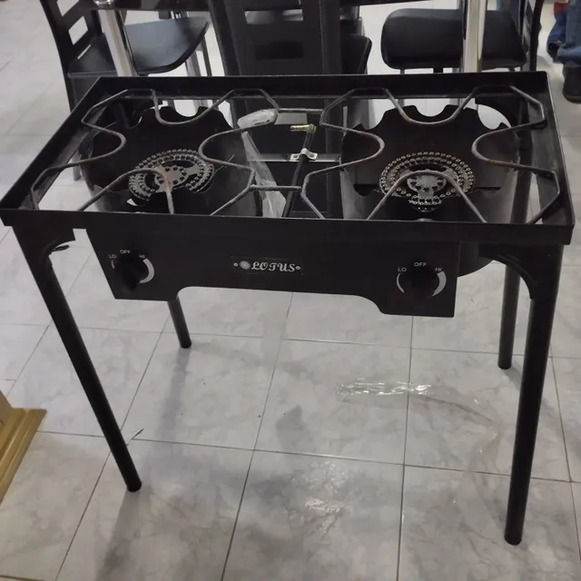 Cocina Portátil Dos Hornillas Con Patas Desarmable