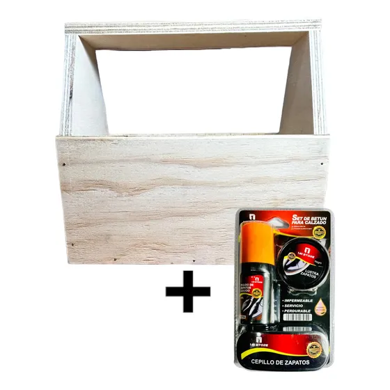 Kit De Limpieza Para Zapatos Incluye Lustrin Y Escobilla