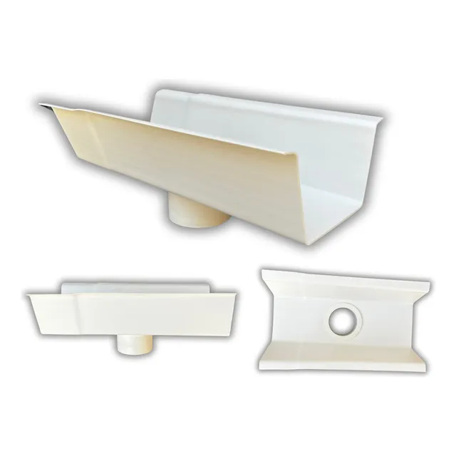 Canal Con Bajante Aguas Lluvia Pvc Plastico 3'' Pulgadas