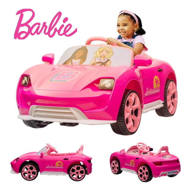 Carro D Bateria Eléctrico Convertible 2024 Barbie P Niña +3