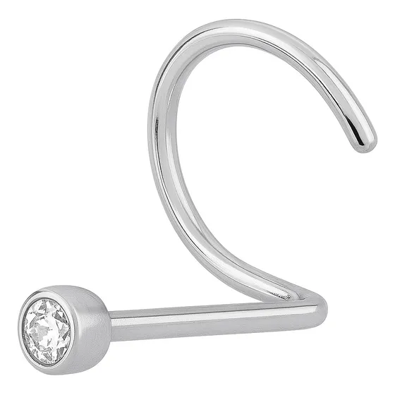 Piercing Nostril Nariz Ponto De Luz Titanio Aba Nasal