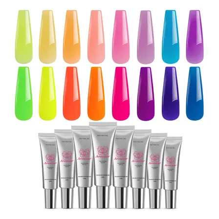 Polygel Sólido Para Diseño Uñas Extensión Colorido Luminous