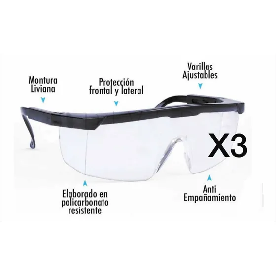 Lentes De Seguridad Protectores Transparentes Caracas