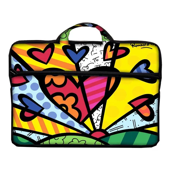 Funda Tipo Maletin Notebook Neoprene Para 14 Y 15.6 Bolsillo Y Manijas Diseños Surtidos Real Cover
