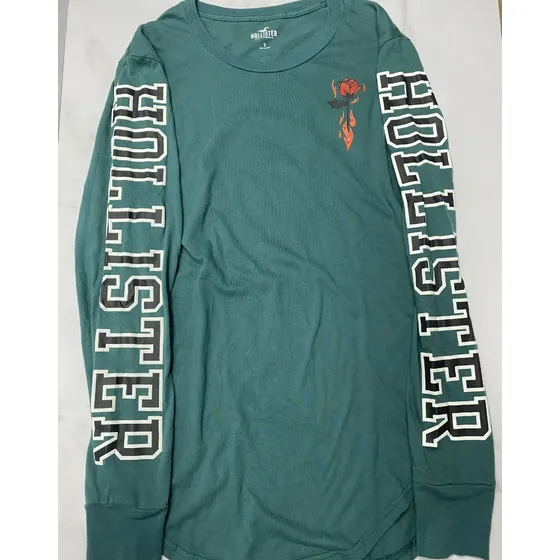 Franela Hollister Manga Larga, Original, Talla S