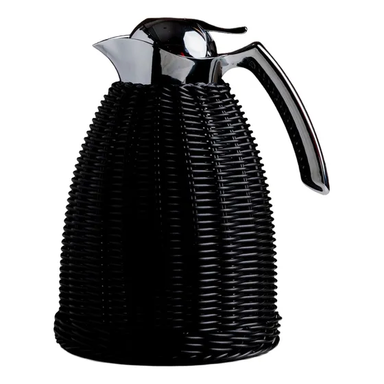 Jarra Termica De Rattan Black Ampolla De Vidrio 1 L