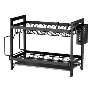 Escurridor De Platos Grande De Acero Al Carbono De 2 Niveles Escurridor De Platos Grande De Acero Al Carbono De 2 Niveles
