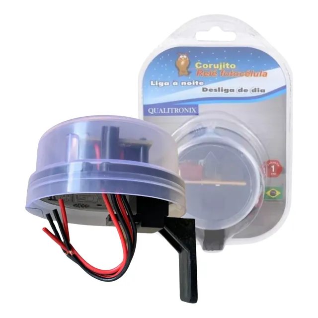 Relé Sensor Fotocélula Bivolt C/ Suporte Acende Automático