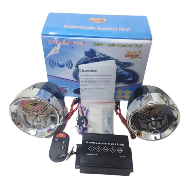 Parlante Para Moto Alarma Bluetooth Micro Usb Sd Radio Fm
