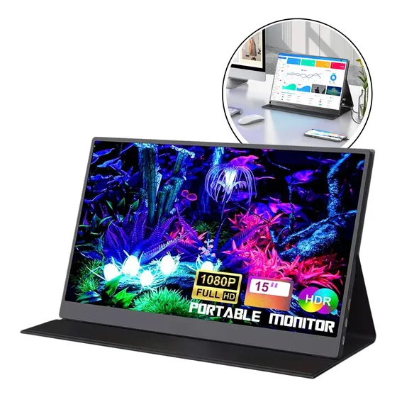 Monitor Portátil 15.0 Full Hd 1080 Ips Para Laptop,pc,mac,ps