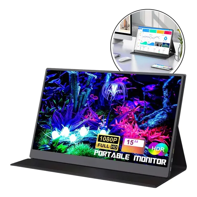 Monitor Portátil 15.0 Full Hd 1080 Ips Para Laptop,pc,mac,ps